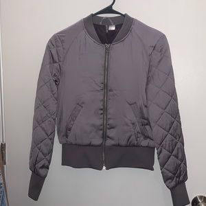 Grey Bomber Jacket